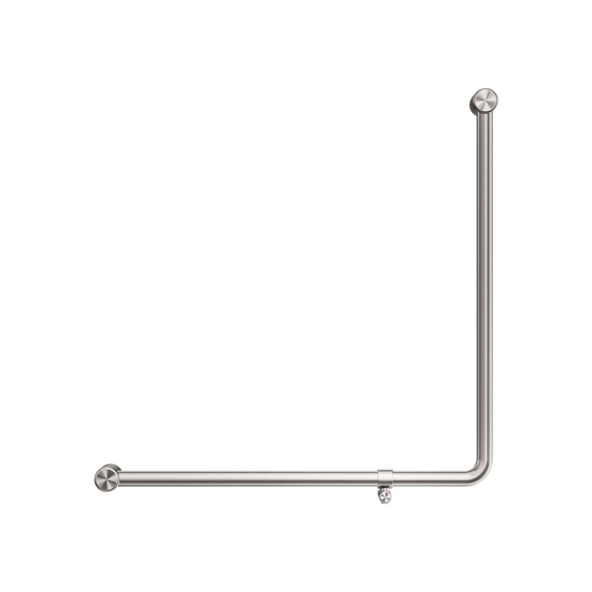 Nero Mecca Care 32mm 90 Degree Bent Tube Grab Rail 750x750mm Brushed Nickel Bathroom Accessories Nero