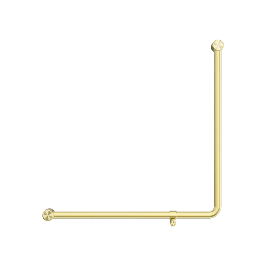 Nero Mecca Care 32mm 90 Degree Bent Tube Grab Rail 750x750mm Brushed Gold Bathroom Accessories Nero
