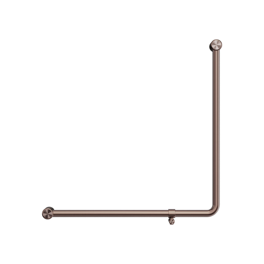 Nero Mecca Care 32mm 90 Degree Bent Tube Grab Rail 750x750mm Brushed Bronze Bathroom Accessories Nero