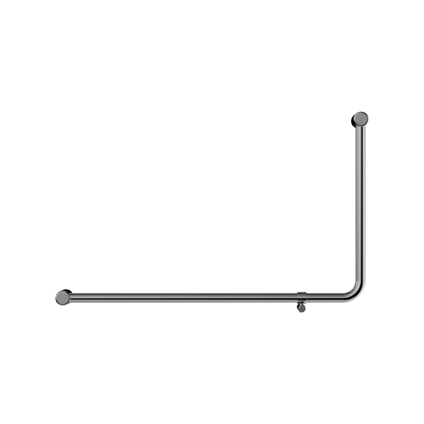 Nero Mecca Care 32mm Dda 90 Degree Bent Tube Grab Rail 600x1000mm Chrome Bathroom Accessories Nero