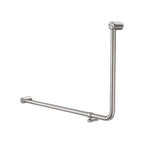 Nero Mecca Care 32mm Dda 90 Degree Bent Tube Grab Rail 600x1000mm Brushed Nickel