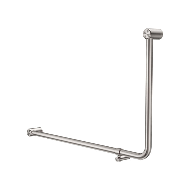 Nero Mecca Care 32mm Dda 90 Degree Bent Tube Grab Rail 600x1000mm Brushed Nickel Bathroom Accessories Nero Default Title