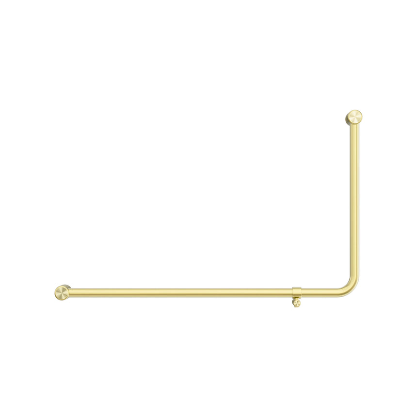 Nero Mecca Care 32mm Dda 90 Degree Bent Tube Grab Rail 600x1000mm Brushed Gold Bathroom Accessories Nero