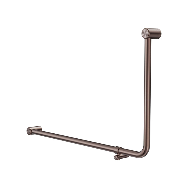 Nero Mecca Care 32mm Dda 90 Degree Bent Tube Grab Rail 600x1000mm Brushed Bronze Bathroom Accessories Nero Default Title