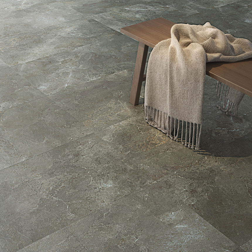 Cosmic 600x600 Matt Smoke Stone Look Tiles Tilemall