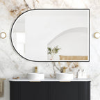 Archie Metal Frame LED Mirror 1500x1000 Black