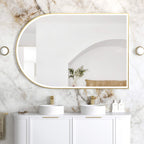 Archie Metal Frame LED Mirror 1500x1000 Gold