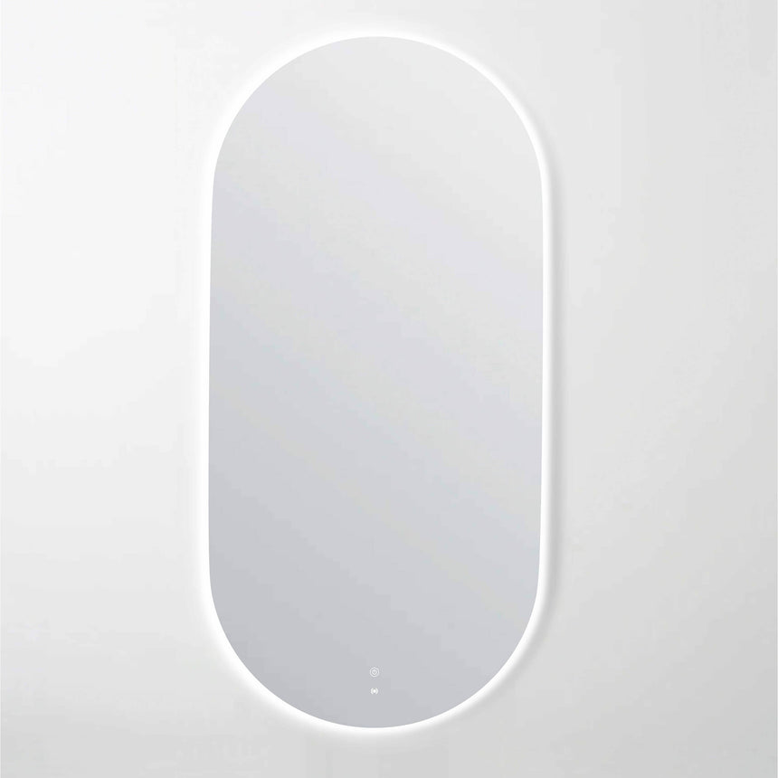 Otti Noosa vertical 1500x750mm LED frameless bathroom mirror by Tilemall with touch controls