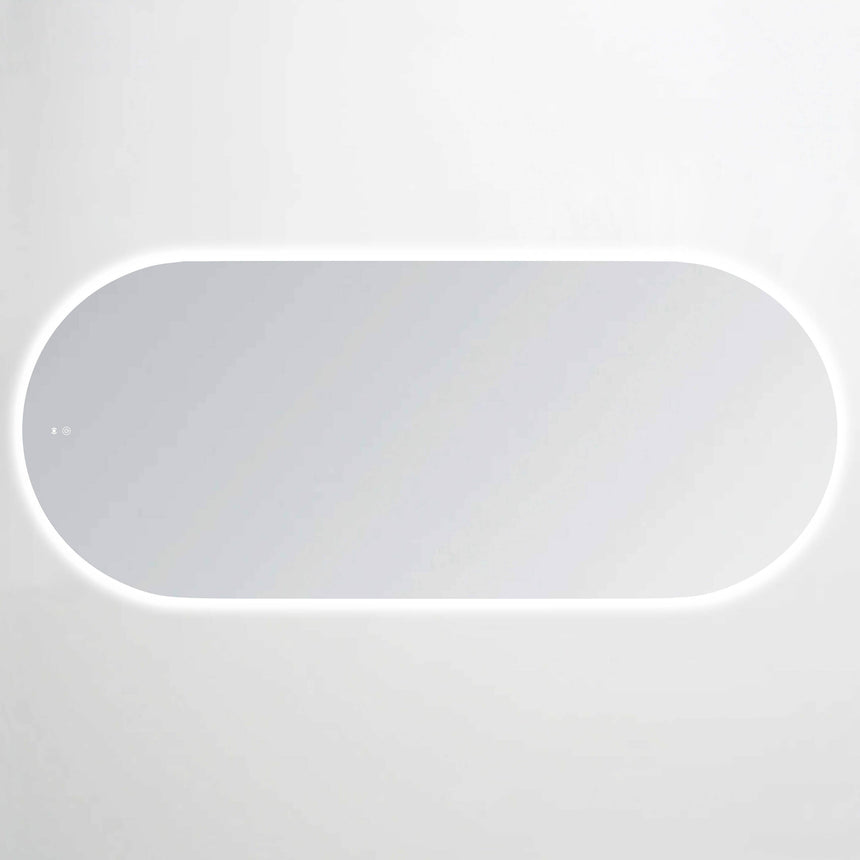 Otti Noosa 1800x750mm frameless LED mirror by Tilemall with integrated touch dimmer controls