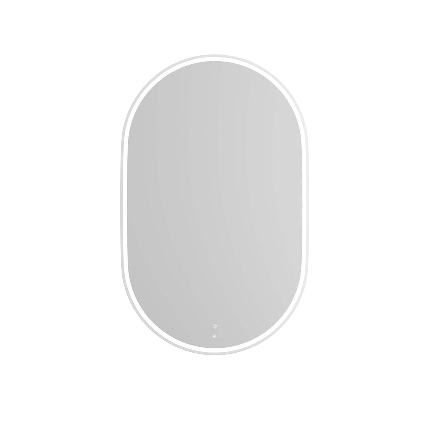 Otti Noosa 900x600mm white metal frame LED mirror by Tilemall with cool and warm LED options