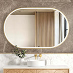 Noosa Metal Frame LED Mirror 1200x750 Gold