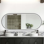 Noosa Metal Frame LED Mirror 1800x750 Black