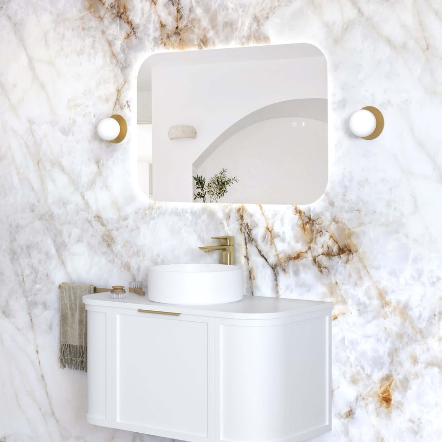 Newport Frameless LED Mirror 900x600 Tuffi Back Lit
