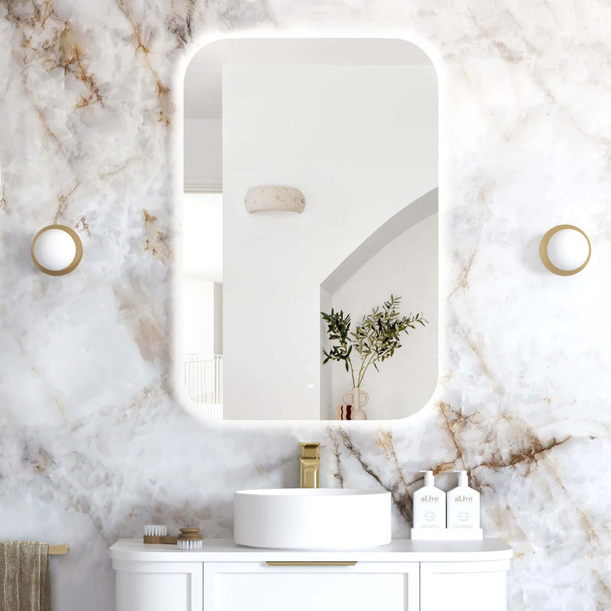 Newport Frameless LED Mirror 900x600 Tuffi Back Lit