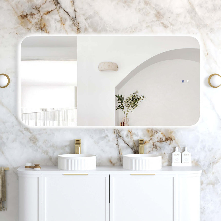 Newport Frameless LED Mirror 1500x750 Tuffi Back Lit