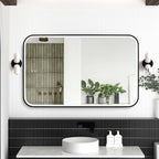Newport Metal Frame LED Mirror 1200x750 Black