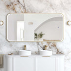 Newport Metal Frame LED Mirror 1500x750 Gold