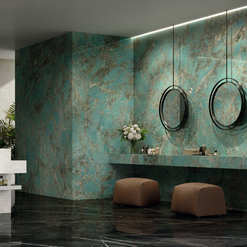Marvel Gala 1200x600 Lappato Amazzonite Marble Look Tiles Tilemall