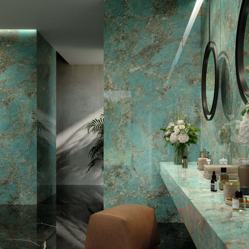 Marvel Gala 1200x600 Lappato Amazzonite Marble Look Tiles Tilemall