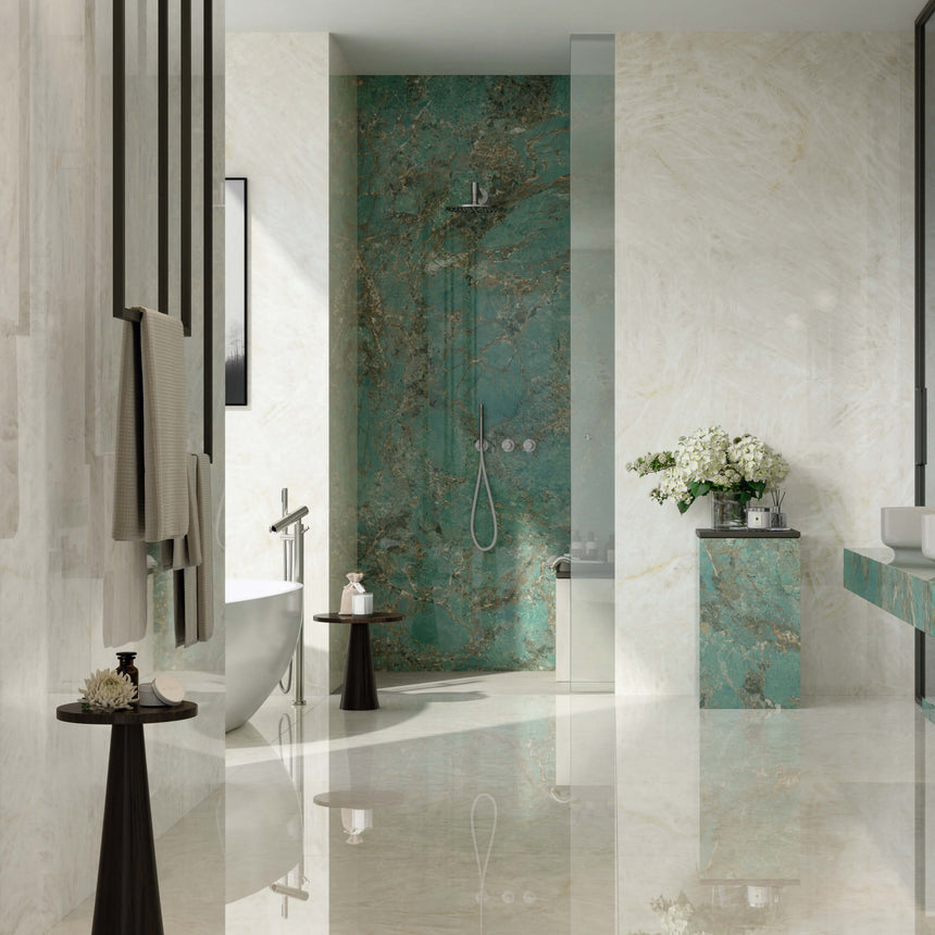 Marvel Gala 1200x600 Lappato Crystal White Marble Look Tiles Tilemall