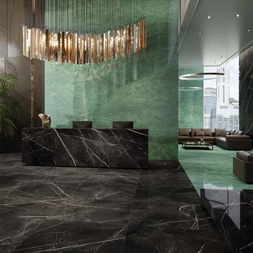 Marvel Gala 1200x600 Lappato Exotic Green Marble Look Tiles Tilemall