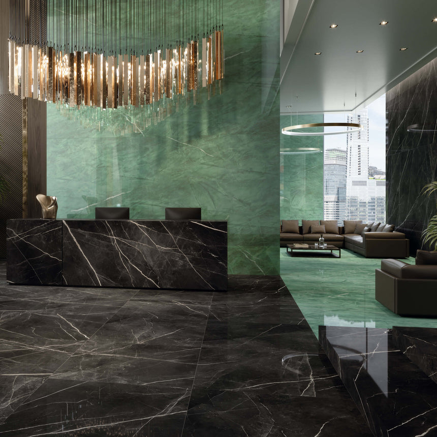 Marvel Gala XL 2780x1200 Lappato Exotic Green Slab Tilemall