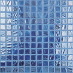 Vidrepur Mosaic Square 25x25mm Glass Gloss Blue Brush