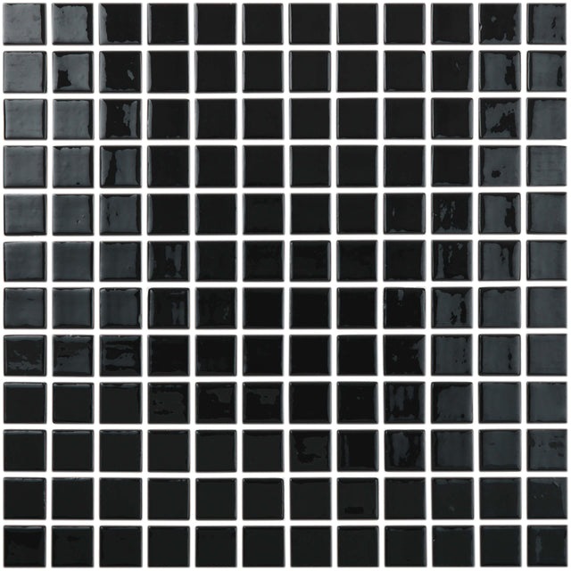 Vidrepur Liso 25x25 Negro Glass Mosaic Artistic Stone Default Title