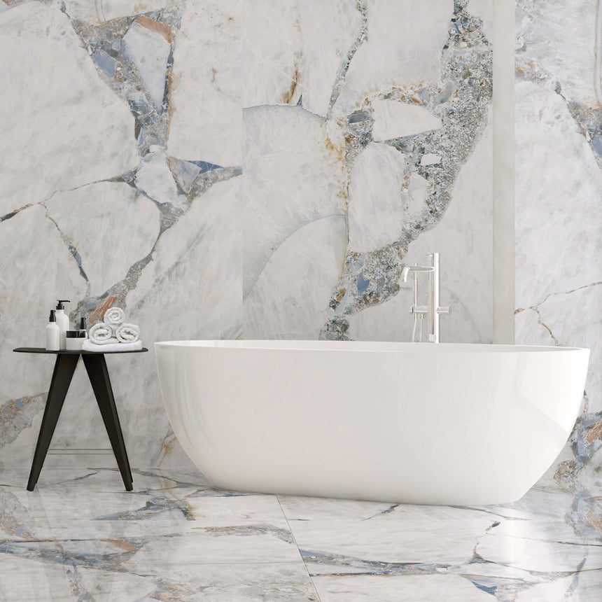 Megaslim Slab Bright Precious 2800x1200x6 mm Slab Tilemall