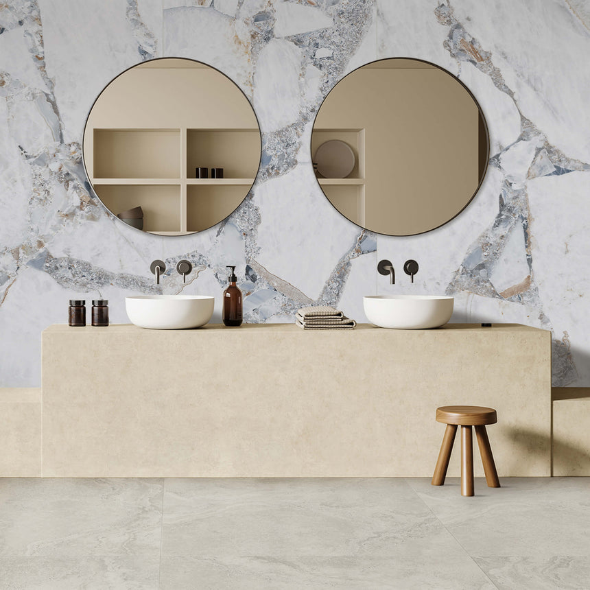 Megaslim Slab Bright Precious 2800x1200x6 mm Slab Tilemall