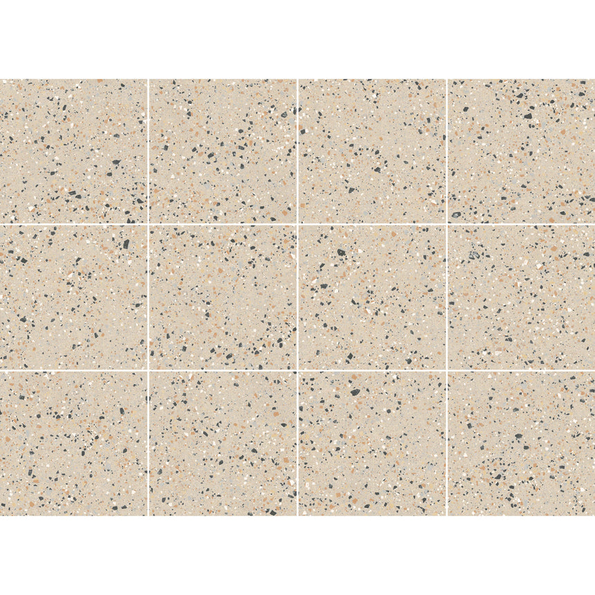 Venice 600x600 Matt Beige Terrazzo Look Tiles Tilemall