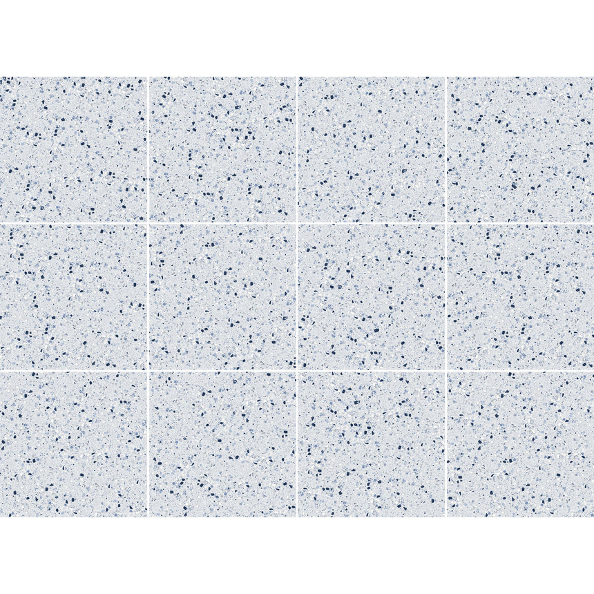 Venice 600x600 Matt Blue Terrazzo Look Tiles Tilemall