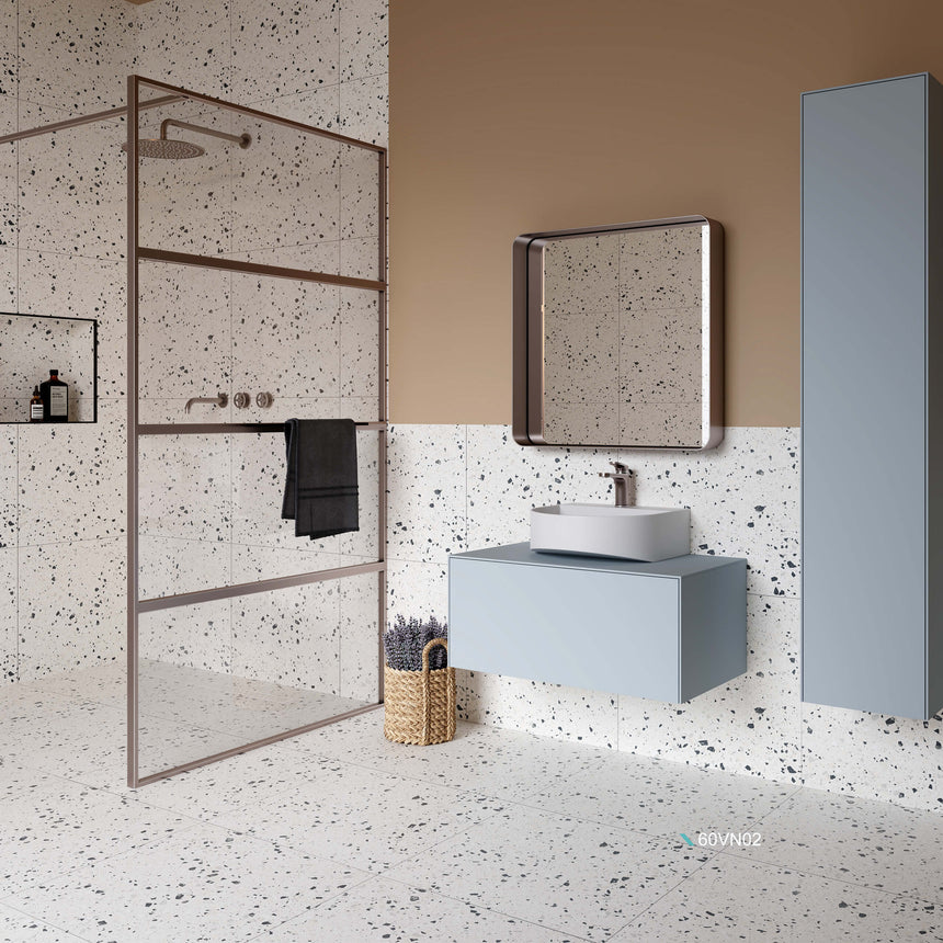 Venice 300x300 Matt Silver Terrazzo Look Tiles Tilemall