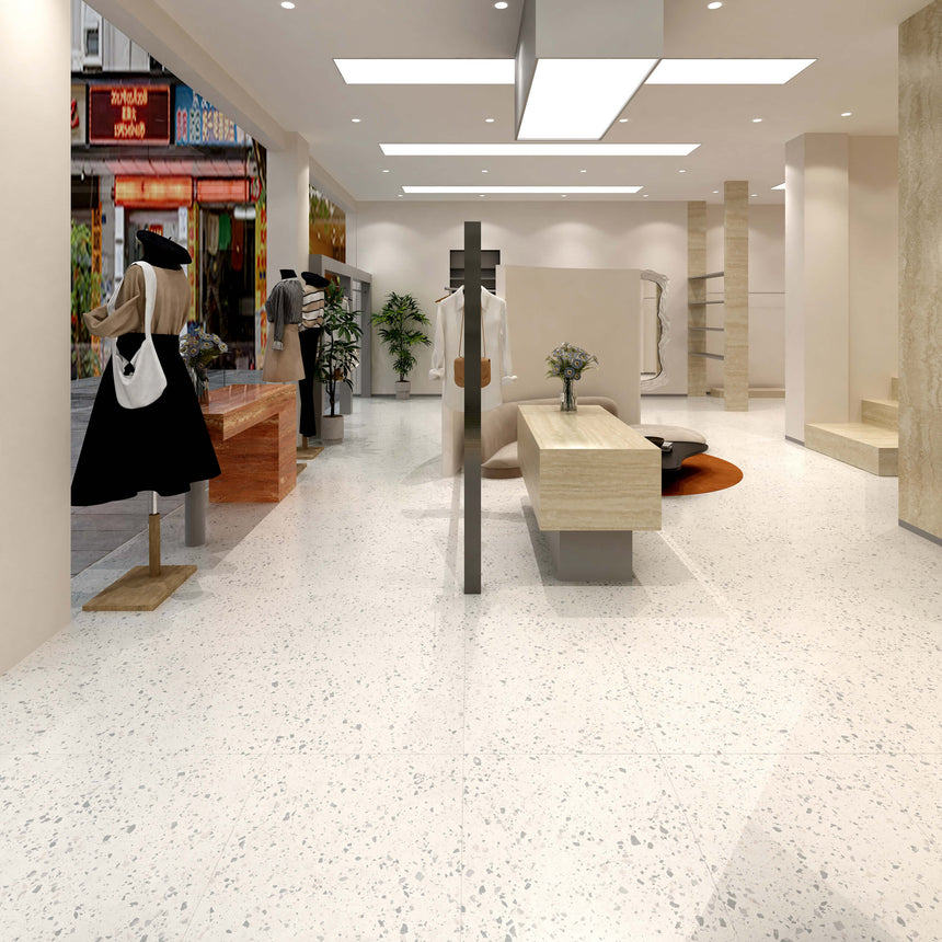 Venice 600x600 Matt Zinc Terrazzo Look Tiles Tilemall