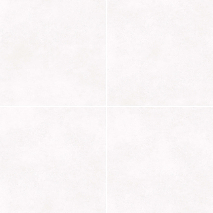 La Vida 600x600 Matt Super White Concrete Look Tiles Tilemall
