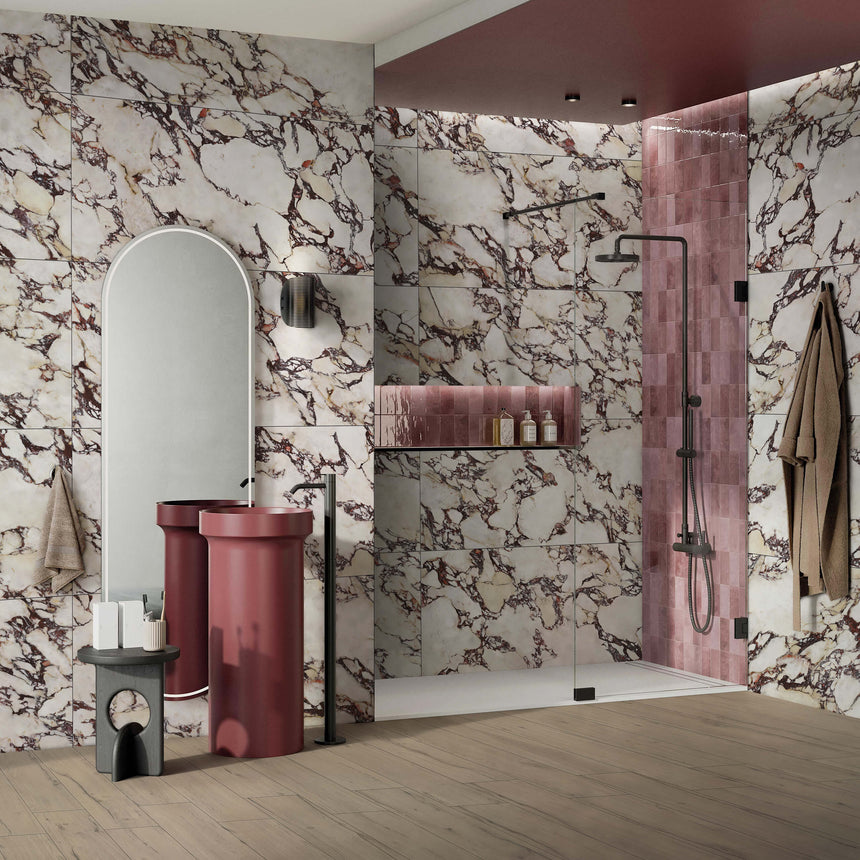 Wonderland 1200x1200 Natural Calacatta Viola Marble Look Tiles Tilemall