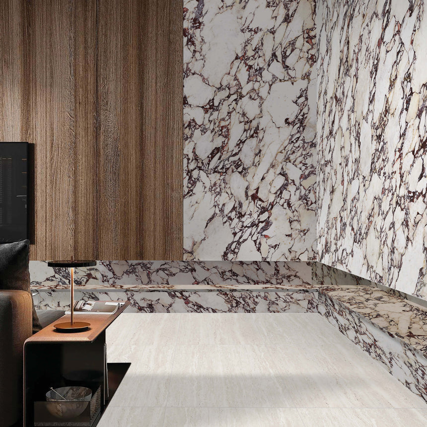 Wonderland 1200x1200 Natural Calacatta Viola Marble Look Tiles Tilemall