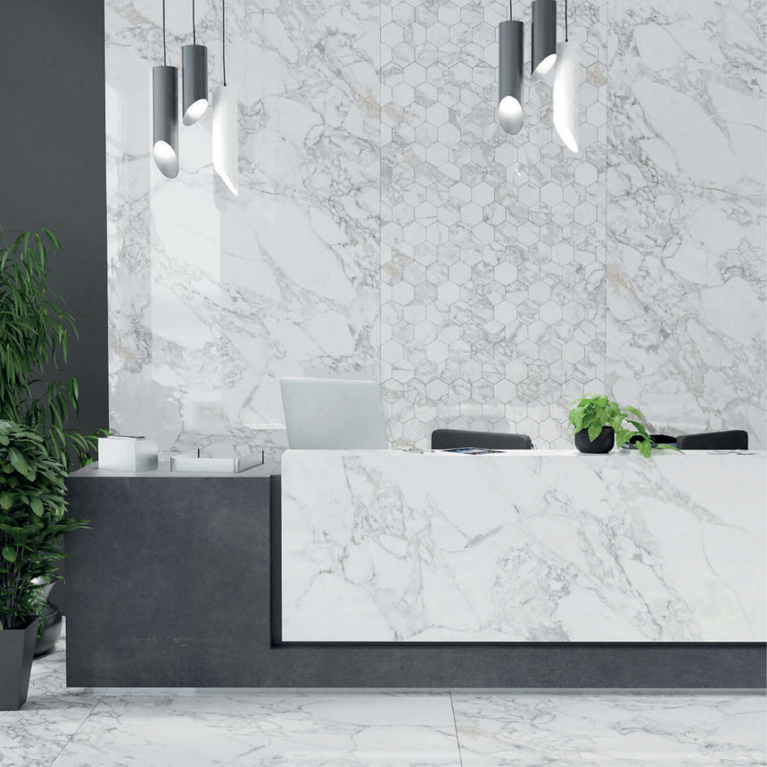 Superb Marble 1200x600 Natural Arabescato Marble Look Tiles Tilemall