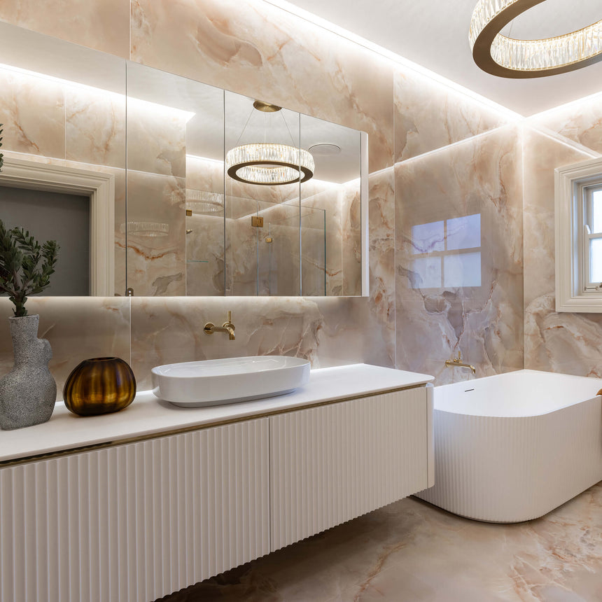 Onice Reale 1200x600 Polished Amber Marble Look Tiles Tilemall