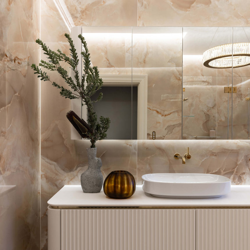 Onice Reale 1200x600 Polished Amber Marble Look Tiles Tilemall