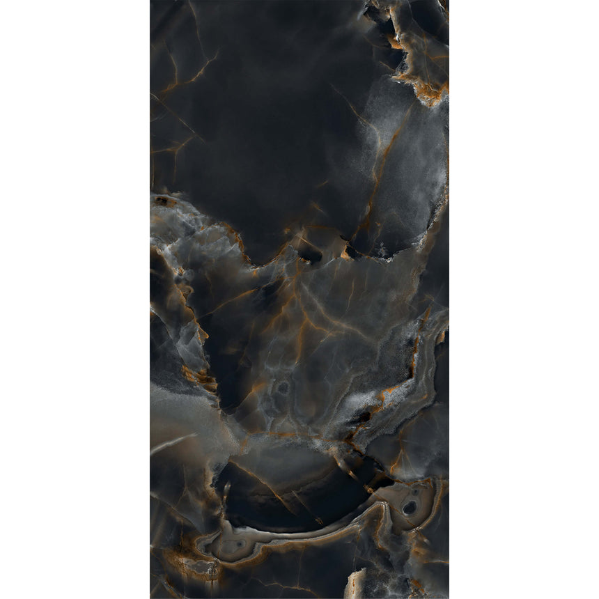 Onice Reale 1200x600 Polished Black Diamond Marble Look Tiles Tilemall Default Title