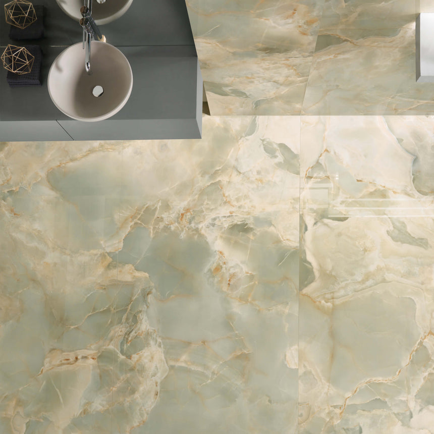 Onice Reale 1200x600 Polished Jade Marble Look Tiles Tilemall