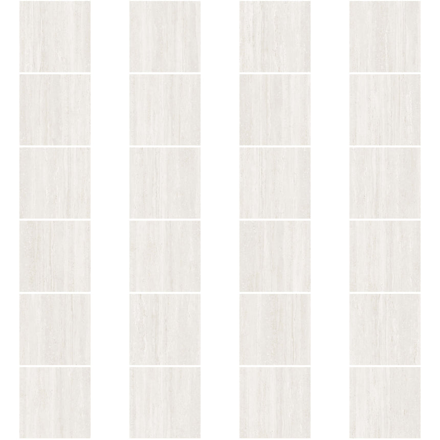 Travetine 600x600 Digital Decoration Glazing Ivory Travertine Look Tiles Tilemall