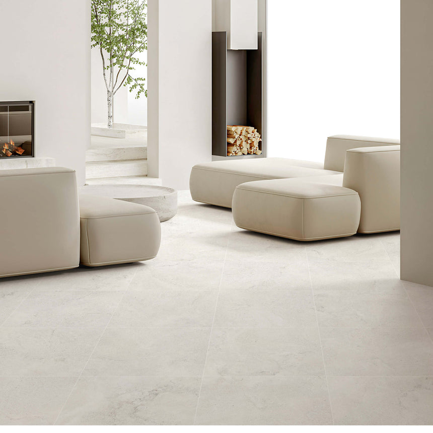 Purestone 600x600 Matt Ivory Stone Look Tiles Tilemall
