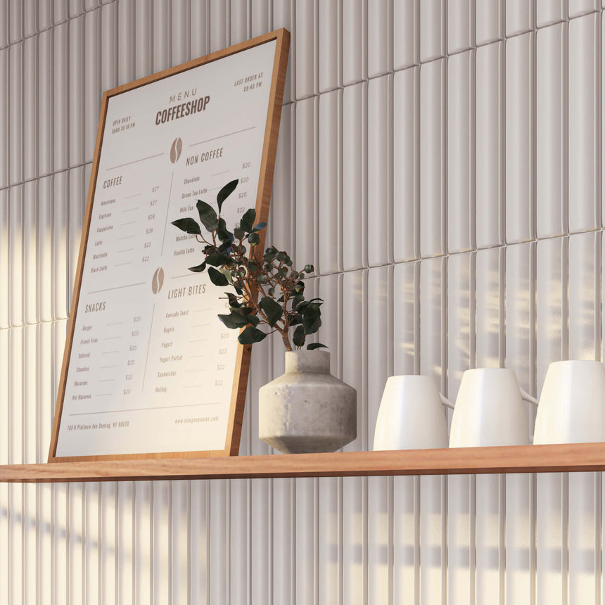 Enjoy 115x231 Matt White Decorative Tiles Tilemall