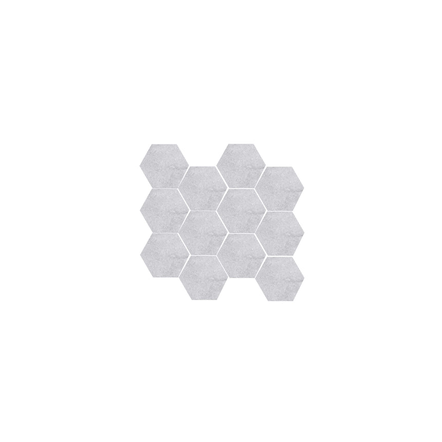 Enzo Hexagon Mosaic 265x305 Matt Cinder Porcelain Mosaic Tilemall