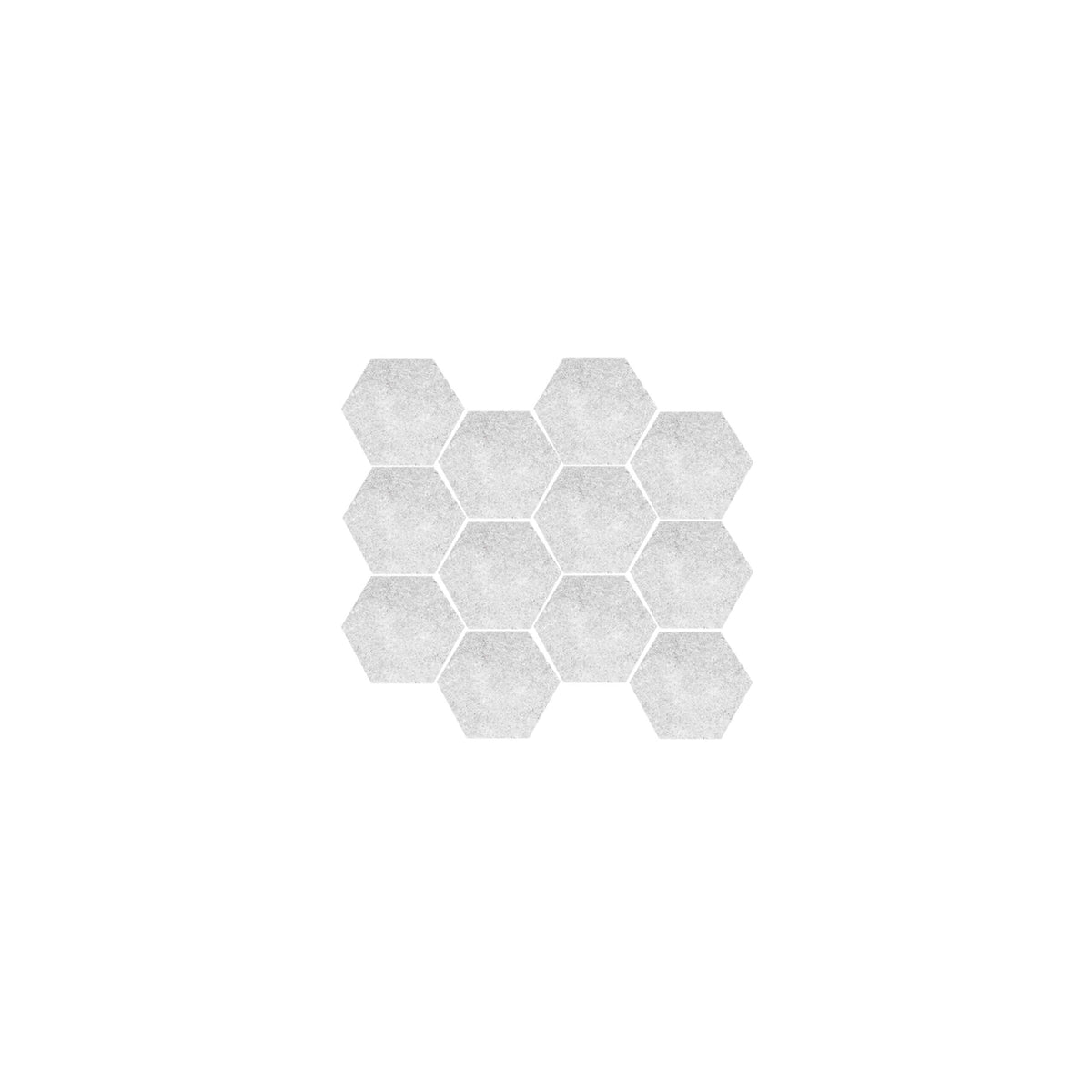 Enzo 265x305mm matt moon hexagon porcelain mosaic tile sheet with white grout joints by Tilemall