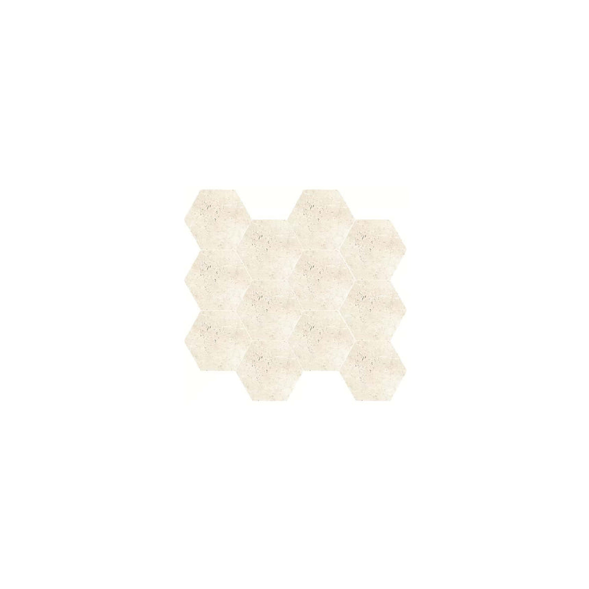 Enzo Hexagon Mosaic 265x305 Matt Sand Porcelain Mosaic Tilemall