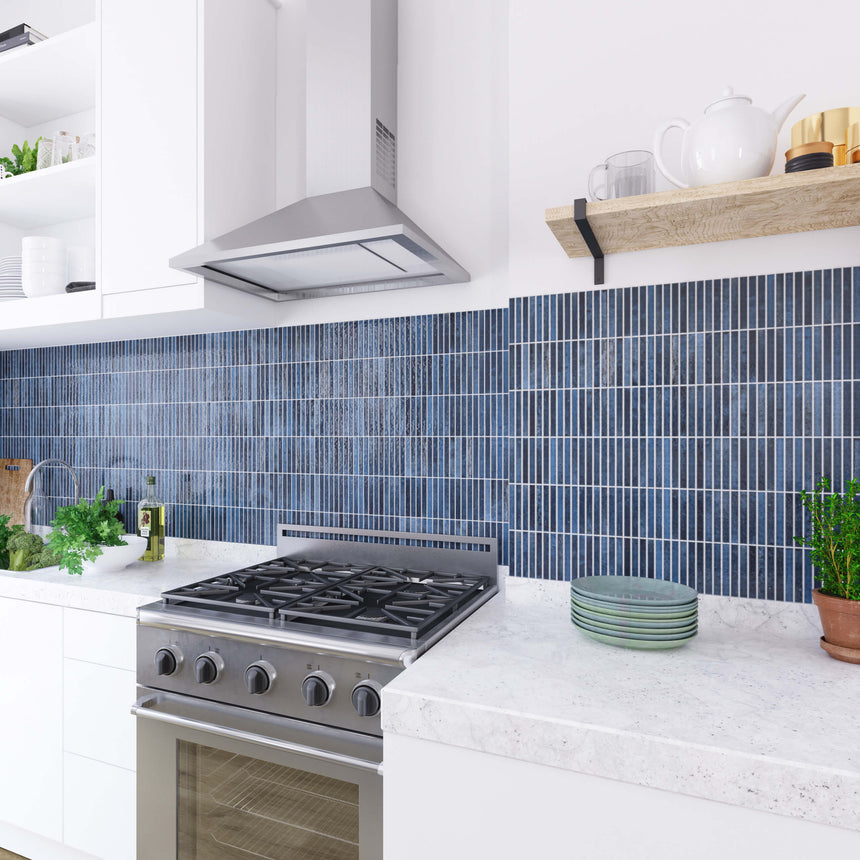 Kit Kat Mosaic 115x231 Gloss Ocean Porcelain Mosaic Tilemall