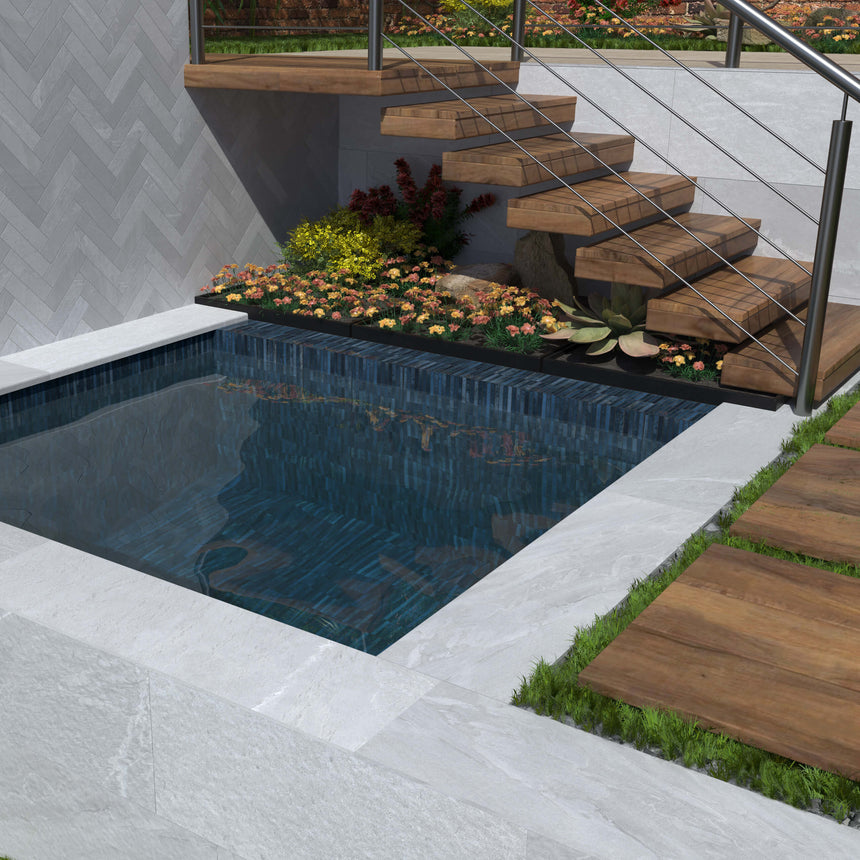 Kit Kat Mosaic 115x231 Gloss Ocean Porcelain Mosaic Tilemall